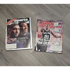 SAN ANTONIO SPURS Vintage Sports Illustrated Magazine‎ Lot Of 2 NBA 2003
